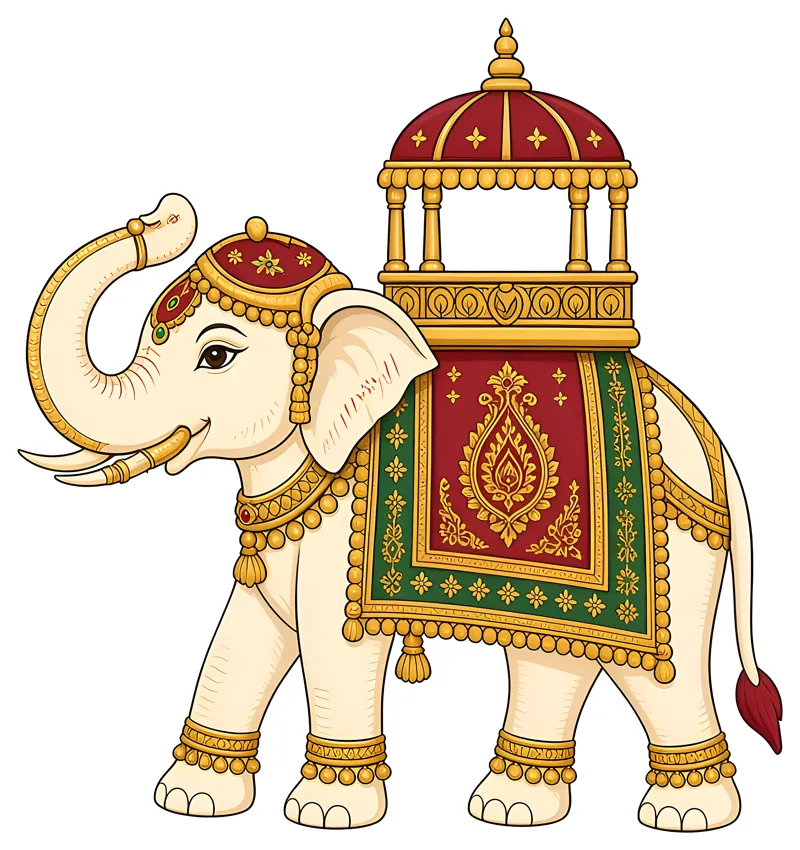 Ambari elephant nameplate art by Plush Creative Studio, Kota